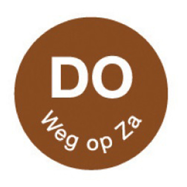 Perm. sticker 'do weg op za' 19 mm 1000/rol
