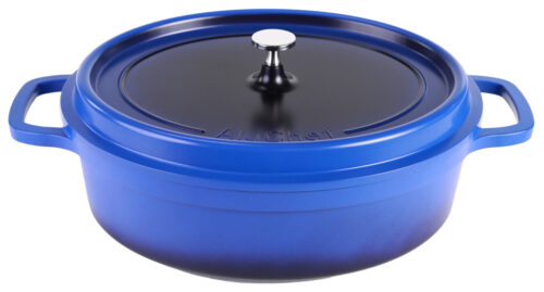 AluChef Cocotte ovaal - 350x290x100mm - Blauw