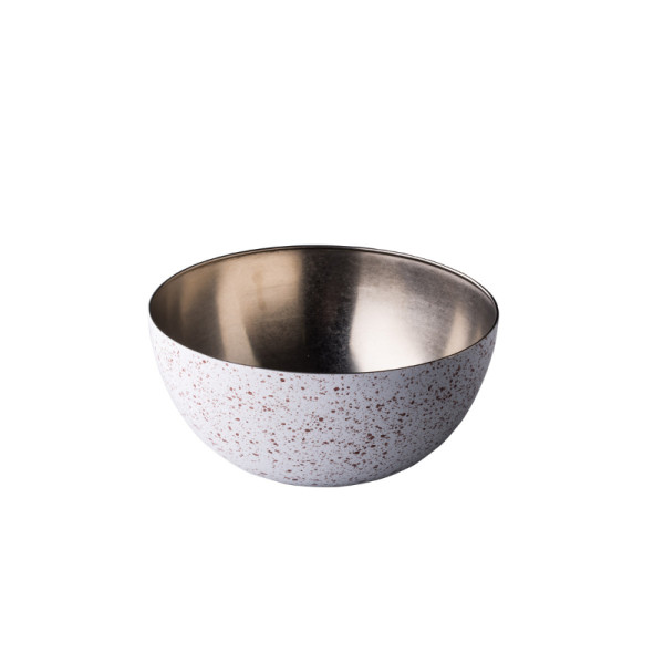 RVS kom vintage speckle 25 cm