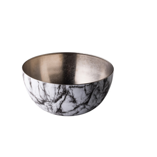 RVS kom vintage marble 30 cm 8L