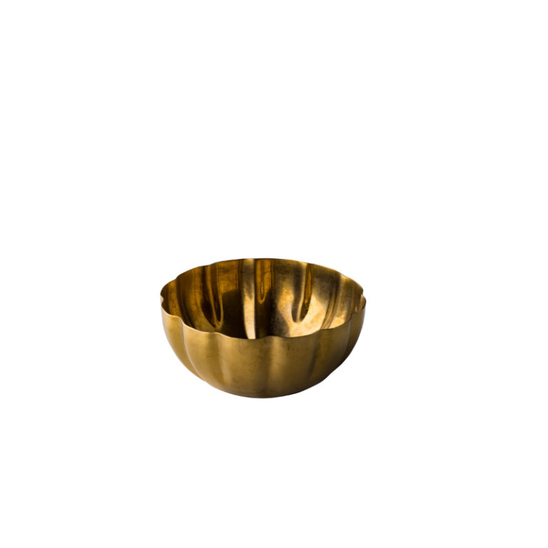 Flower kom vintage gold 10 cm
