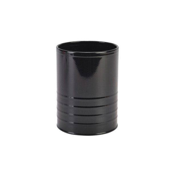 Gegalvaniseerde stalen beker zwart 1300 ml