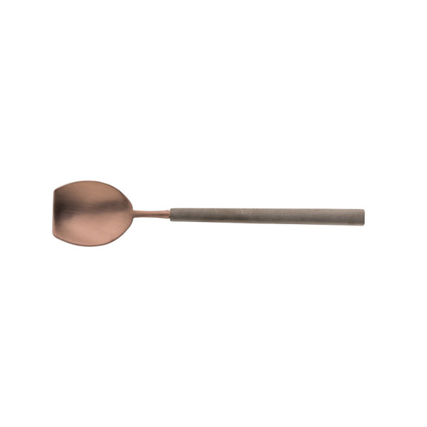 IJs-/dessertlepel 18/10 mat choco/antraciet 12,8cm