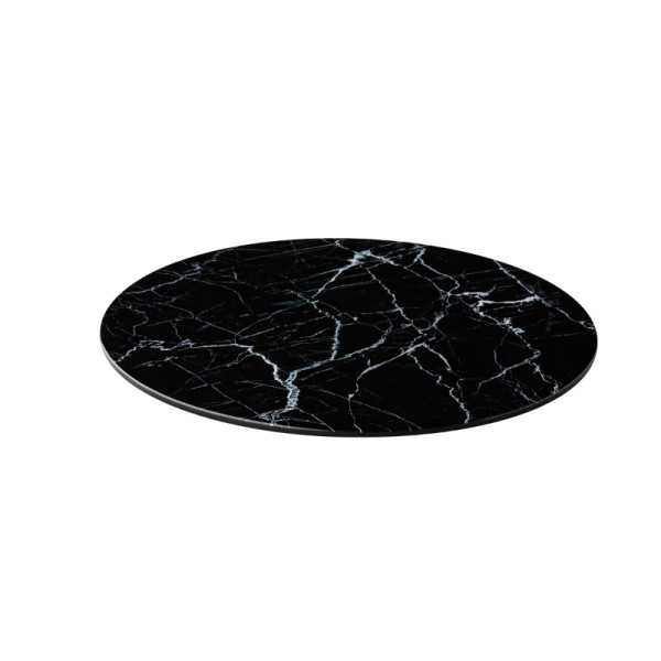 Plateau marmer zwart rond 33cm