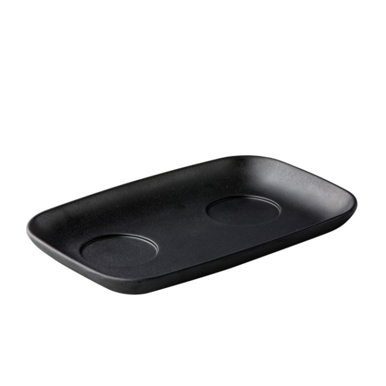 Garnituur bord met 2 uitsparingen zwart 28 x 18