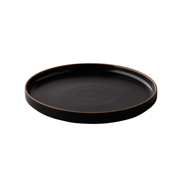 Japan bord laag zwart 23 cm