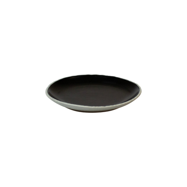 Natura bord zwart 16 cm