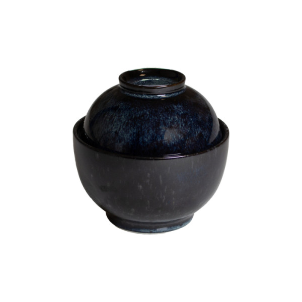 Sakura kom met deksel blauw 13 x 8 cm 600 ml