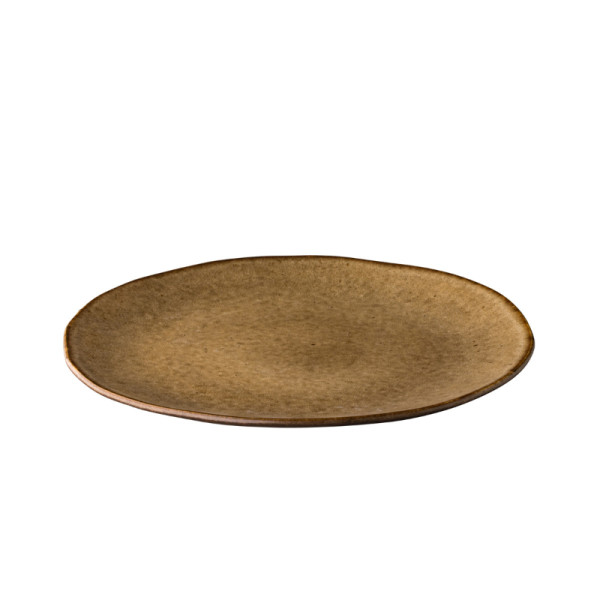 Q Authentic Stone Brown bord 28,5 cm