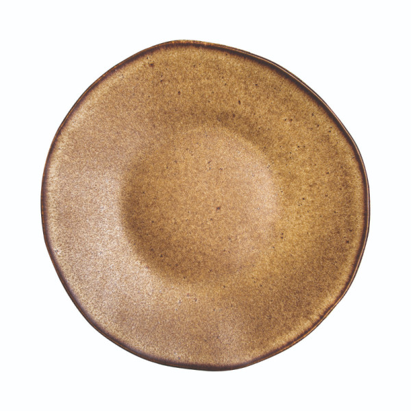 Q Authentic Stone Brown bord 21 cm