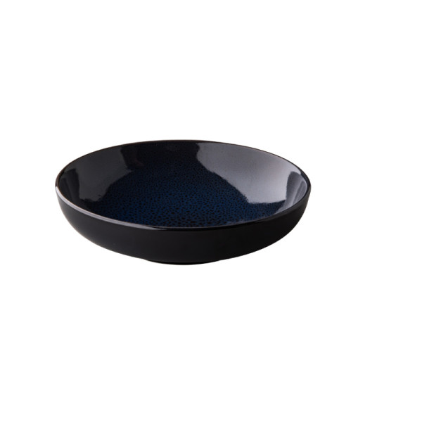 Speckle bord diep reactive blauw 22 cm