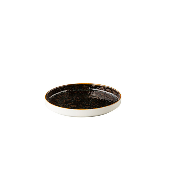 Jersey bord opst. rand stapelbaar bruin 20,5 cm