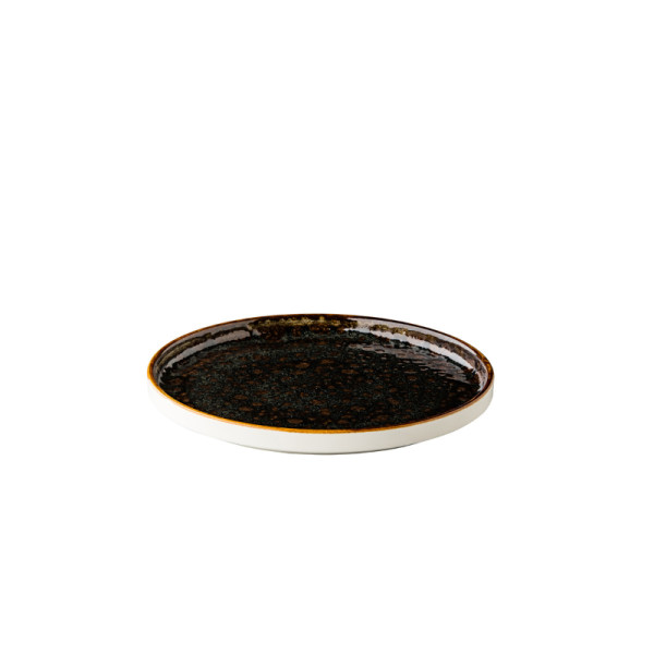 Jersey bord opst. rand stapelbaar bruin 25,4 cm