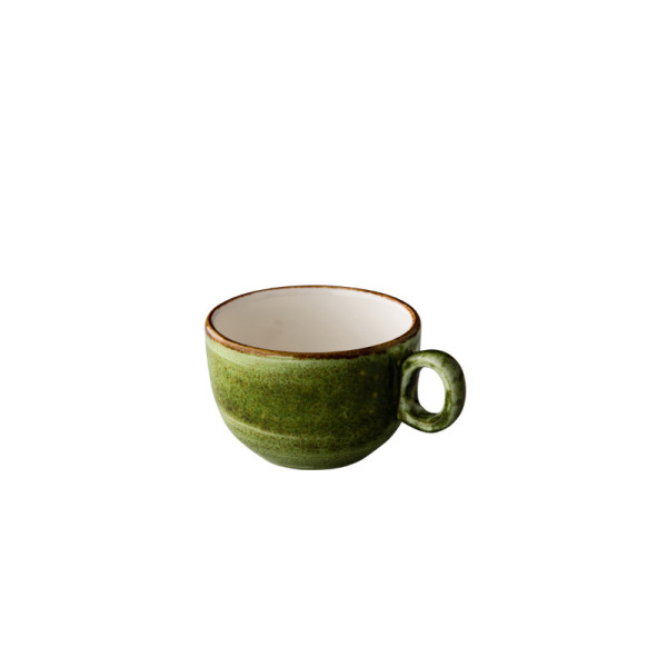 Jersey cappuccino kop stapelbaar groen 200 ml