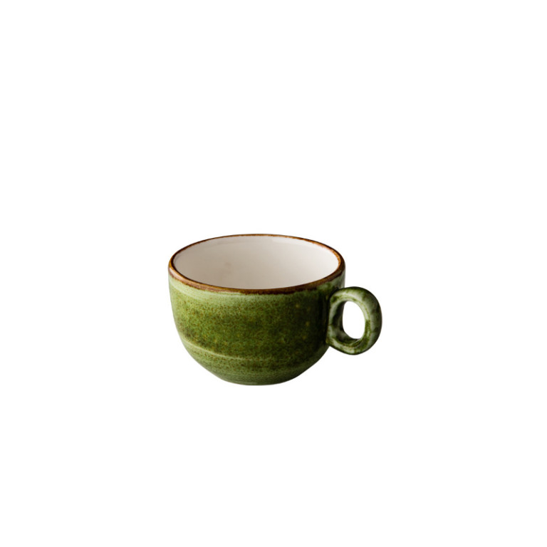 Jersey cappuccino kop stapelbaar groen 200 ml