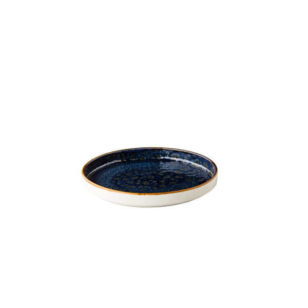Jersey bord opst. rand stapelbaar blauw 20,5 cm