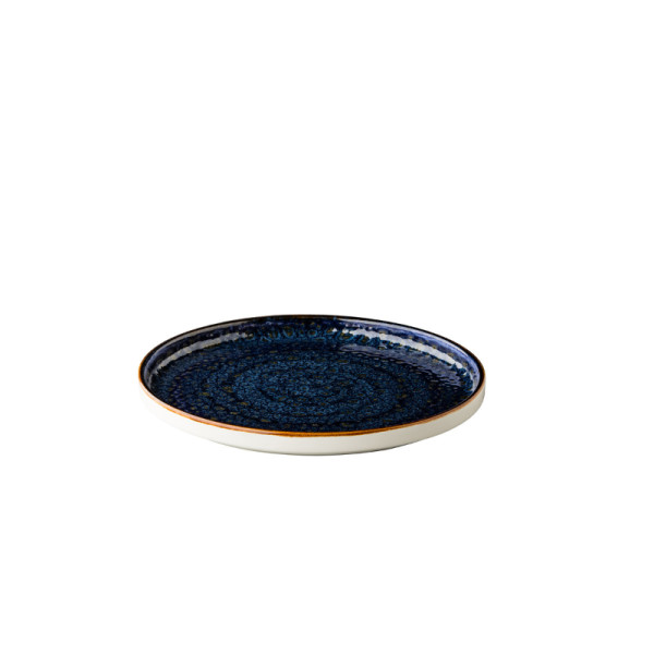 Jersey bord opst. rand stapelbaar blauw 25,4 cm