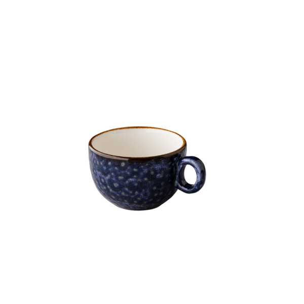 Jersey cappuccino kop stapelbaar blauw 200 ml