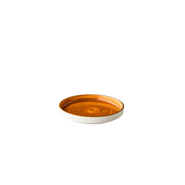 Jersey bord opst. rand stapelbaar oranje 16,2 cm