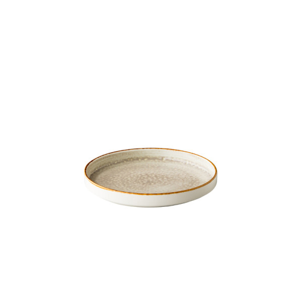 Jersey bord opstaande rand stapelbaar grijs 20,5 cm