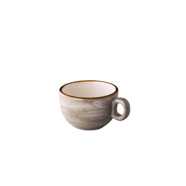 Jersey cappuccino kop stapelbaar grijs 200 ml