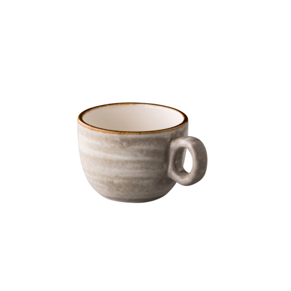 Jersey koffiekop stapelbaar grijs 160 ml