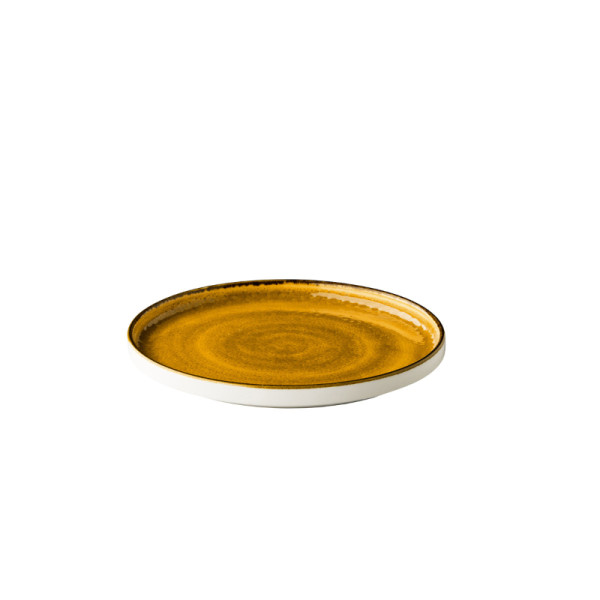 Jersey bord opst. rand stapelbaar geel 25,4 cm