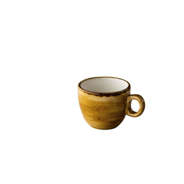 Jersey espresso kop stapelbaar geel 80 ml