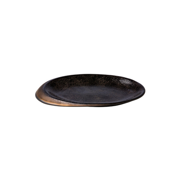 Gold Metallic bord ovaal zwart 25,8 x 18,5 cm