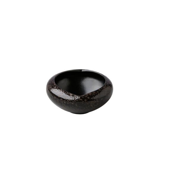 Gebogen dipper zwart satijn/stone 6,5x2,7 cm 50ml