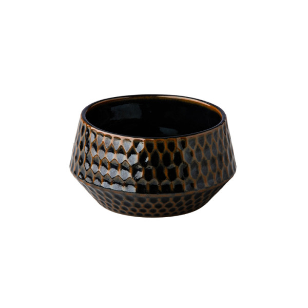 Gold Metallic gehamerd kom 13,7 x 7 cm