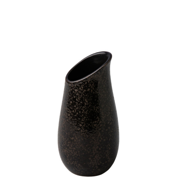Satin Satijn vaasjezwart stone 6,7 cm