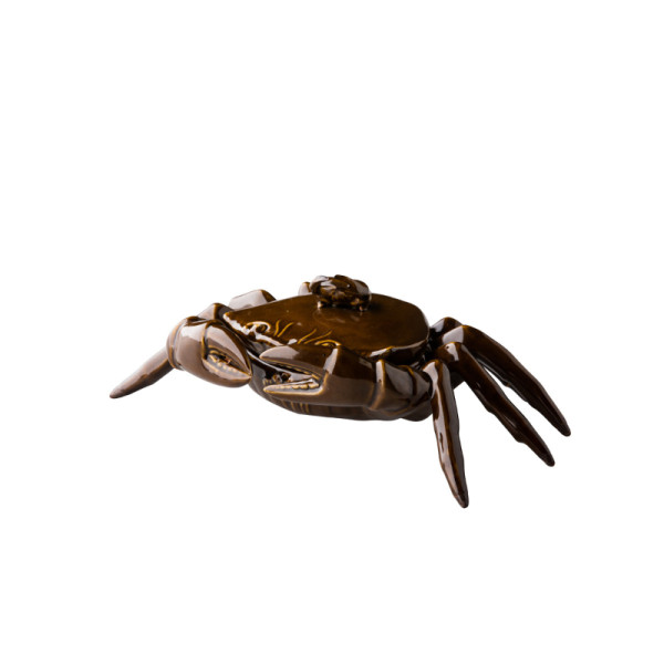Krab met deksel bruin 26 x 17,5 x 6 cm