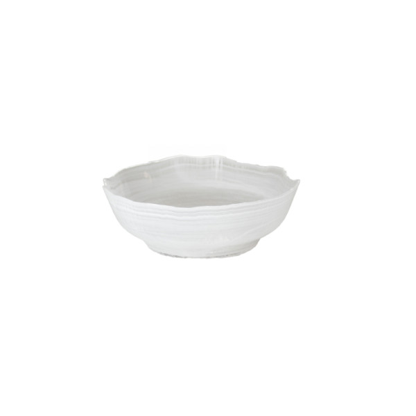 Diep bord met gebroken rand white swirl 19,7 cm