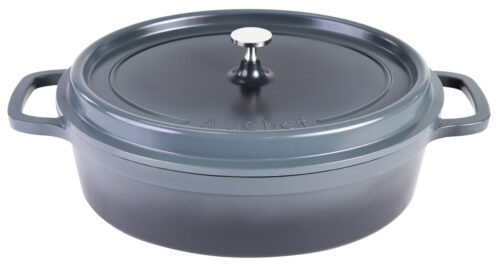 AluChef Cocotte ovaal - 350x290x100mm - Grijs