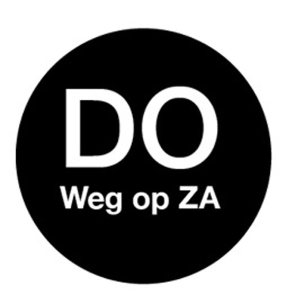 Afwasb. sticker 'do weg op za' 19 mm 500/rol