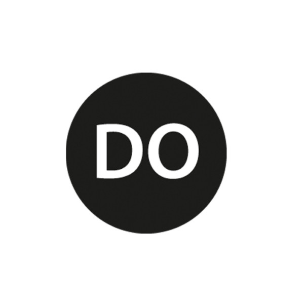 Afwasb. Sticker donderdag 19 mm 500/rol