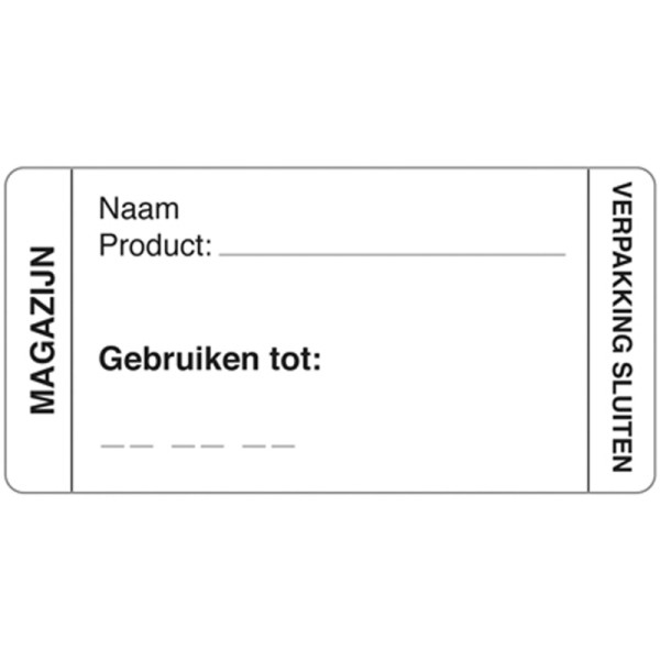 Afwasbare sticker magazijn 250/rol