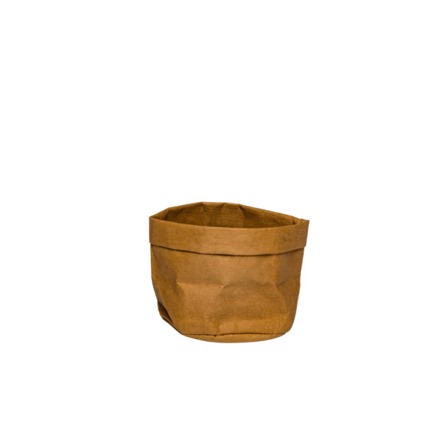 Broodmand papier wasbaar bruin 13 x 13 x 15