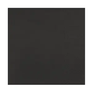 2-laags Servet Zwart 1/4 vouw 24 x 24 cm (2400 stuks)
