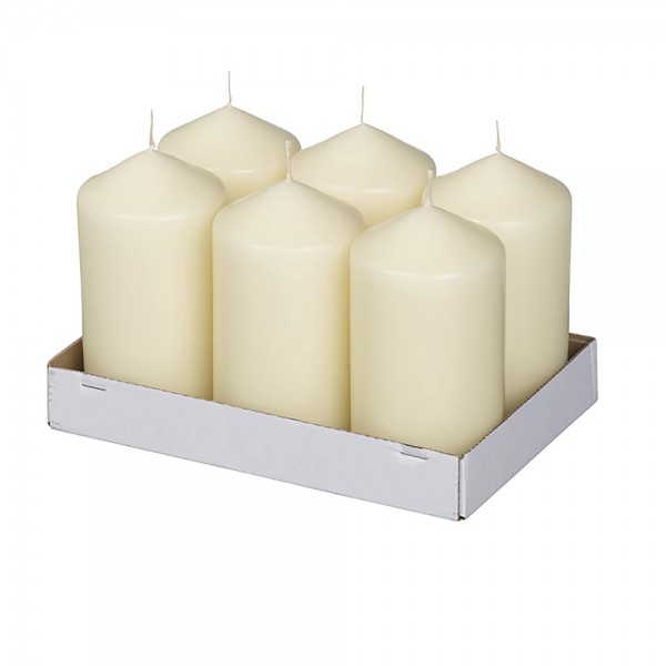 Horeca Stompkaars Ivoor 130/70 (6 stuks)