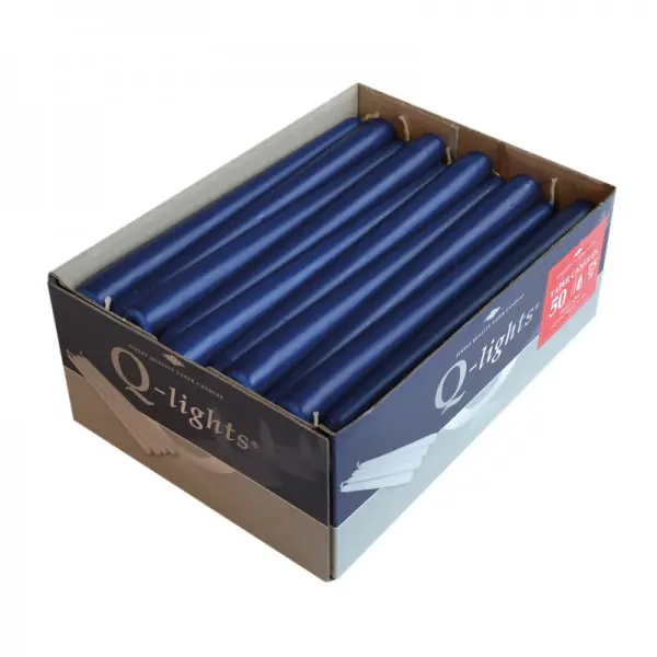 Q-Lights Gotische Kaars Donkerblauw (100 stuks)