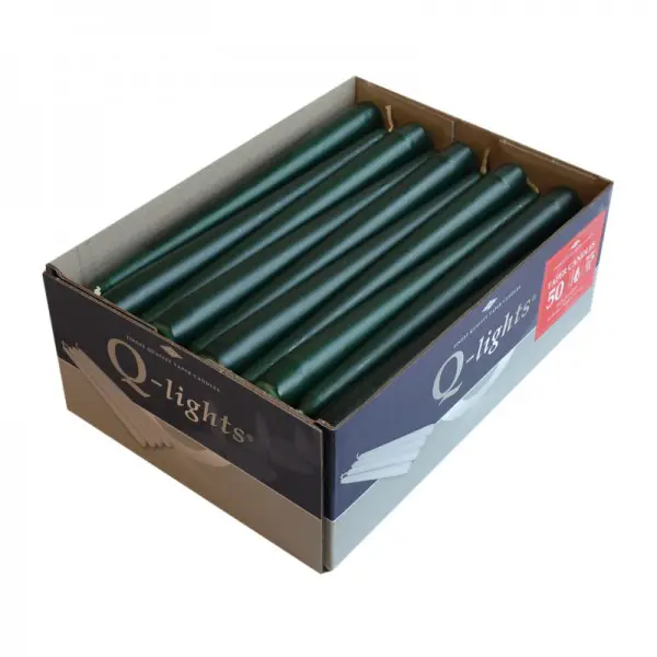 Q-Lights Gotische Kaars Donkergroen (100 stuks)