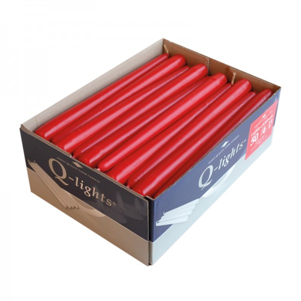 Q-Lights Gotische Kaars Rood (100 stuks)