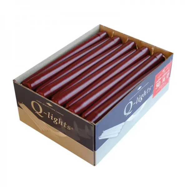 Q-Lights Gotische Kaars Bordeaux (100 stuks)