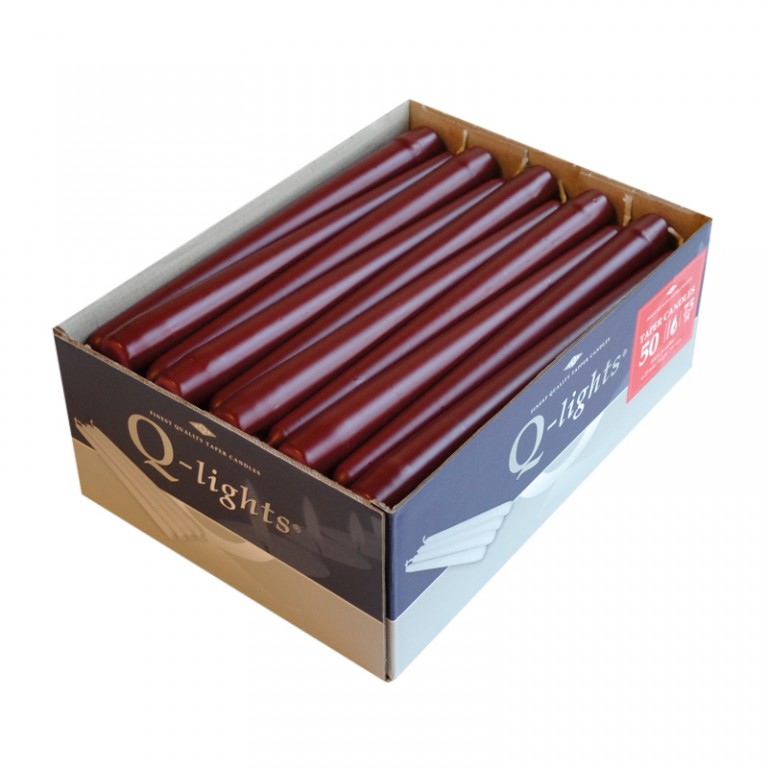 Q-Lights Gotische Kaars Bordeaux (100 stuks)