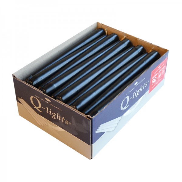 Q-Lights Gotische Kaars Zwart (100 stuks)