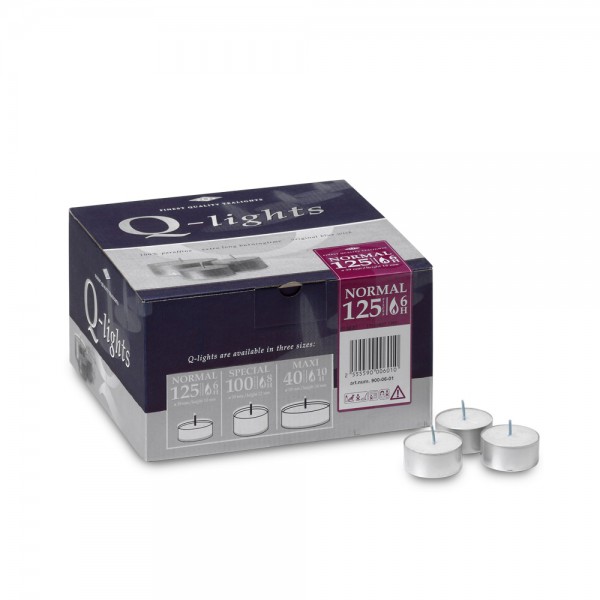 Q-Lights Theelicht 6-uur Normal  (125 stuks)