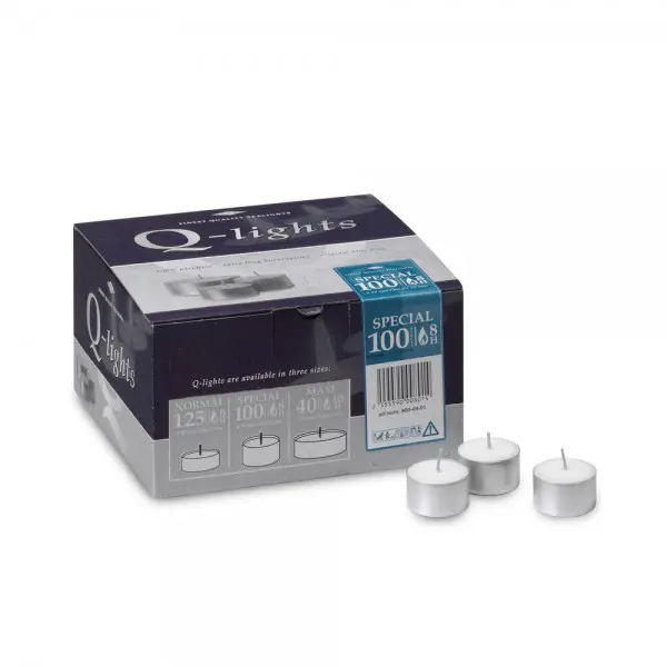 Q-Lights Theelicht 8-uur Special  (100 stuks)