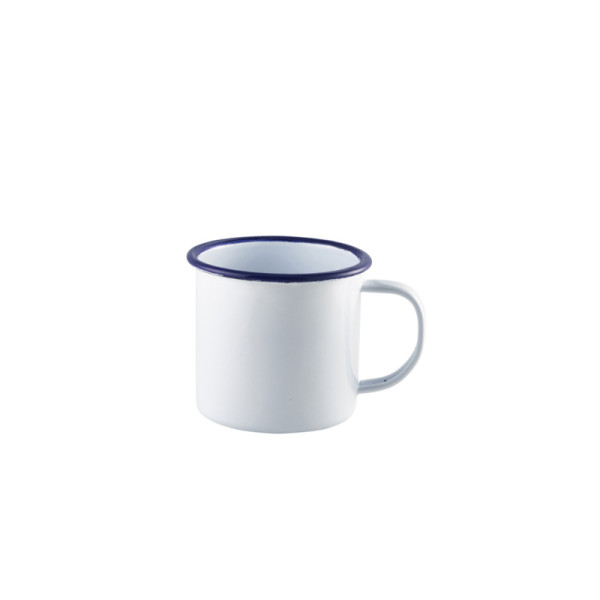 OP BESTELLING: Emaille mok met blauwe rand 360 ml